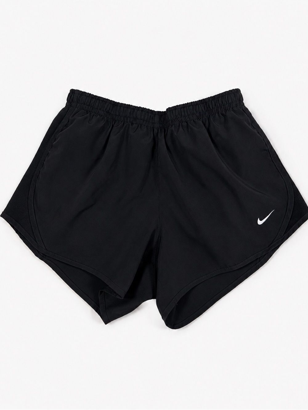 Nike Dri-FIT Black Women's Training Shorts with White Swoosh - Picture 1 of 3